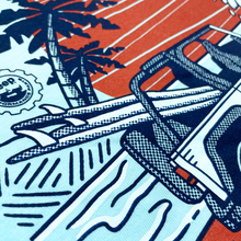 Load image into Gallery viewer, Mens Jeep® Wrangler Beachin' Good Time T-Shirt - Ice Blue Heather