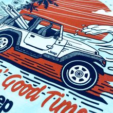 Load image into Gallery viewer, Mens Jeep® Wrangler Beachin' Good Time T-Shirt - Ice Blue Heather