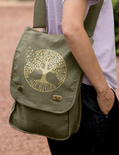 Load image into Gallery viewer, Canvas Field Bag - Michigan Big Tree - Khaki Green