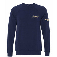 Load image into Gallery viewer, Mens Jeep® Freedom To Roam Crew Neck Sweatshirt - Heather Navy Blue