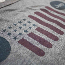 Load image into Gallery viewer, Ladies Jeep® Flag Grille Rocker Tank Top - Grey Triblend