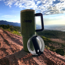 Load image into Gallery viewer, Handle Mug - Jeep Topography - Green