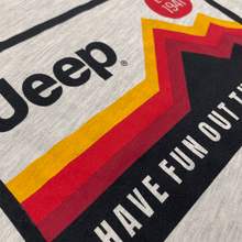Load image into Gallery viewer, Mens Jeep® Have Fun Out There Long Sleeve Hooded T-Shirt - Black / Natural