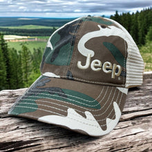 Load image into Gallery viewer, Hat - Jeep Garment Washed Trucker - Camo