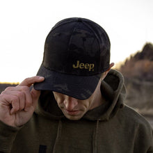 Load image into Gallery viewer, Hat - Jeep Text LP - Black Camo/Green