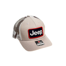 Load image into Gallery viewer, Hat - Jeep Heather Grey and Camo Trucker Patch Hat