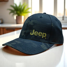 Load image into Gallery viewer, Hat - Jeep Text LP - Black Camo/Green