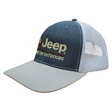 Load image into Gallery viewer, Hat - Jeep Explore The Outdoors - Heather Navy/Khaki/White