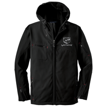 Load image into Gallery viewer, Mens Dodge® Viper Stryker Hooded Softshell Jacket - Black