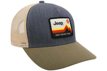 Load image into Gallery viewer, Hat - Jeep Have Fun Out There Trucker Patch Hat - Charcoal/Olive/Khaki