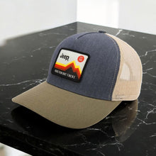 Load image into Gallery viewer, Hat - Jeep Have Fun Out There Trucker Patch Hat - Charcoal/Olive/Khaki