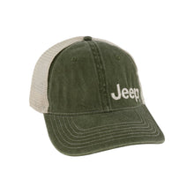 Load image into Gallery viewer, Hat - Jeep Garment Washed Trucker - Drab Green
