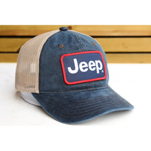 Load image into Gallery viewer, Hat - Jeep Coated Chino Twill Patch - Navy/Khaki