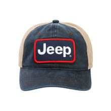 Load image into Gallery viewer, Hat - Jeep Coated Chino Twill Patch - Navy/Khaki