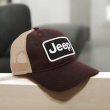 Load image into Gallery viewer, Hat - Jeep Coated Chino Twill Patch - Snazzberry/Khaki-FINAL SALE
