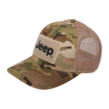 Load image into Gallery viewer, Hat - Jeep Text Logo Camo Pattern Hook and Loop Tactical Snapback
