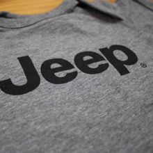 Load image into Gallery viewer, Baby Onesie - Jeep Text - Triblend Grey