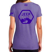 Load image into Gallery viewer, Ladies Jeep® Life Purple Tone Triblend V-neck