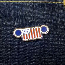 Load image into Gallery viewer, Enamel Pin - Jeep® Flag Grille