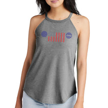 Load image into Gallery viewer, Ladies Jeep® Flag Grille Rocker Tank Top - Grey Triblend