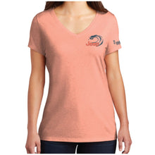 Load image into Gallery viewer, Ladies Jeep® Beachin' Good Time V-neck - Heather Peach - FINAL SALE