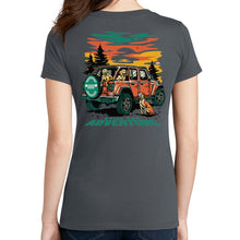Load image into Gallery viewer, Ladies Jeep® Dogs Built For Adventure V-neck