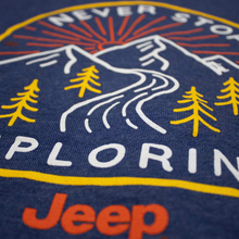 Load image into Gallery viewer, Mens Jeep® Never Stop Exploring Zip French Terry Hooded Sweatshirt - Denim