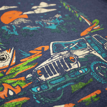 Load image into Gallery viewer, Mens Jeep® Freedom To Roam Zip Hoodie Sweatshirt - Heather Navy Blue