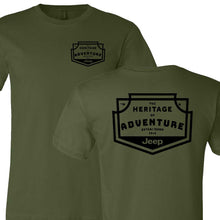 Load image into Gallery viewer, Mens Jeep® Heritage of Adventure Badge T-Shirt - Olive Green