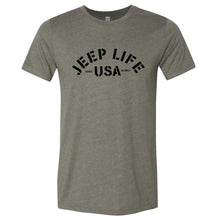 Load image into Gallery viewer, Mens Jeep® Life USA T-Shirt - Heather Military Green