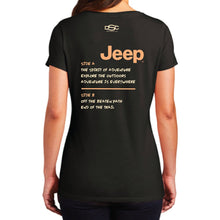 Load image into Gallery viewer, Ladies Jeep® Adventure Mixtape T-Shirt - Black