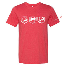 Load image into Gallery viewer, Mens Dodge Viper Tri-Logo T-shirt (Heather Red)