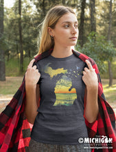 Load image into Gallery viewer, Sunset Birds - Women's - Dark Heather