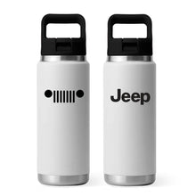 Load image into Gallery viewer, Top Handle Bottle - Jeep Text Grille - White