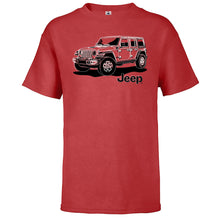 Load image into Gallery viewer, Youth Jeep JL Wrangler Line Art T-Shirt