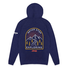 Load image into Gallery viewer, Mens Jeep® Never Stop Exploring Zip French Terry Hooded Sweatshirt - Denim