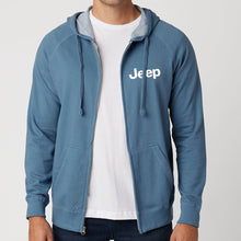 Load image into Gallery viewer, Mens Jeep® Text Zip French Terry Hooded Sweatshirt
