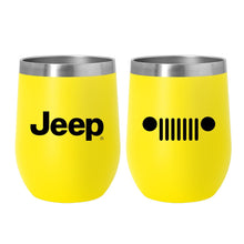 Load image into Gallery viewer, Jeep Insulated Wine Tumbler - Yellow Matte
