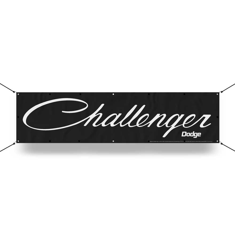 Banner - Dodge Challenger Script Long – Detroit Can Company