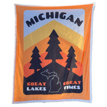 Load image into Gallery viewer, Michigan Pines Sherpa Blanket
