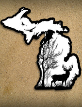 Load image into Gallery viewer, Deer In The Woods - 6&quot; Michigan Sticker
