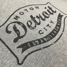 Load image into Gallery viewer, Mens Triblend Detroit Buckle Blackout T-shirt (Grey)
