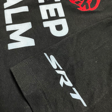 Load image into Gallery viewer, Mens Dodge SRT Hellcat “Keep Calm and Burnout” T-shirt (Black)-FINAL SALE

