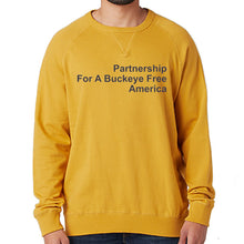 Load image into Gallery viewer, Partnership for a Buckeye Free America Crew Sweatshirt - Maize
