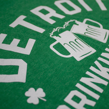 Load image into Gallery viewer, Mens Detroit Drinking Team St. Patrick&#39;s Day T-shirt (Heather Kelly Green)
