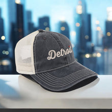 Load image into Gallery viewer, Hat - Detroit Heart Low Profile Trucker - Blue/Khaki
