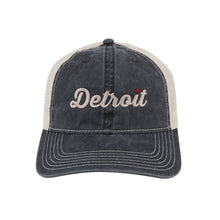 Load image into Gallery viewer, Hat - Detroit Heart Low Profile Trucker - Blue/Khaki
