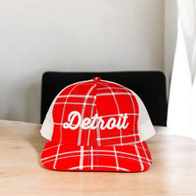 Load image into Gallery viewer, Hat - Detroit Thirsty Red Plaid Richardson Snapback
