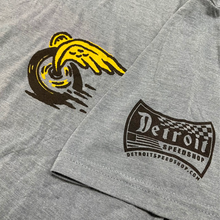 Load image into Gallery viewer, Mens Detroit Speed Shop Vamoose T-shirt - Flint Blue Triblend
