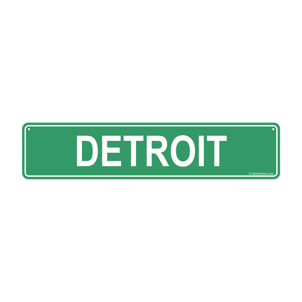 Metal Sign - Detroit Street Sign